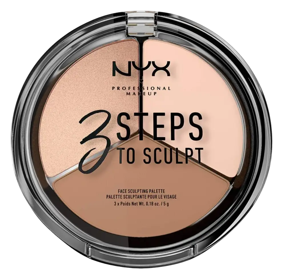 NYX Cosmetics 3 Steps to Sculpt, Face Sculpting Palette Fair