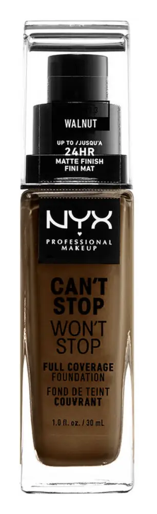 NYX Cosmetics Can't Stop Won't Stop Full Coverage Foundation 22.3 Walnut