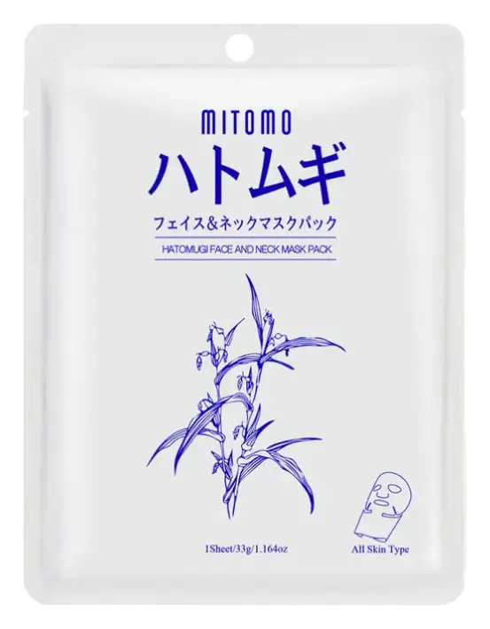Mitomo Face And Neck Mask Hatomugi