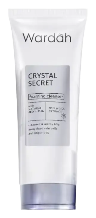 Wardah Crystal Secret Foaming Cleanser with Natural AHA+PHA