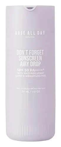 Rose All Day Don't Forget Sunscreen Airy Drop SPF 50