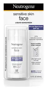 Neutrogena Sensitive Skin Liquid Face Sunscreen SPF 50