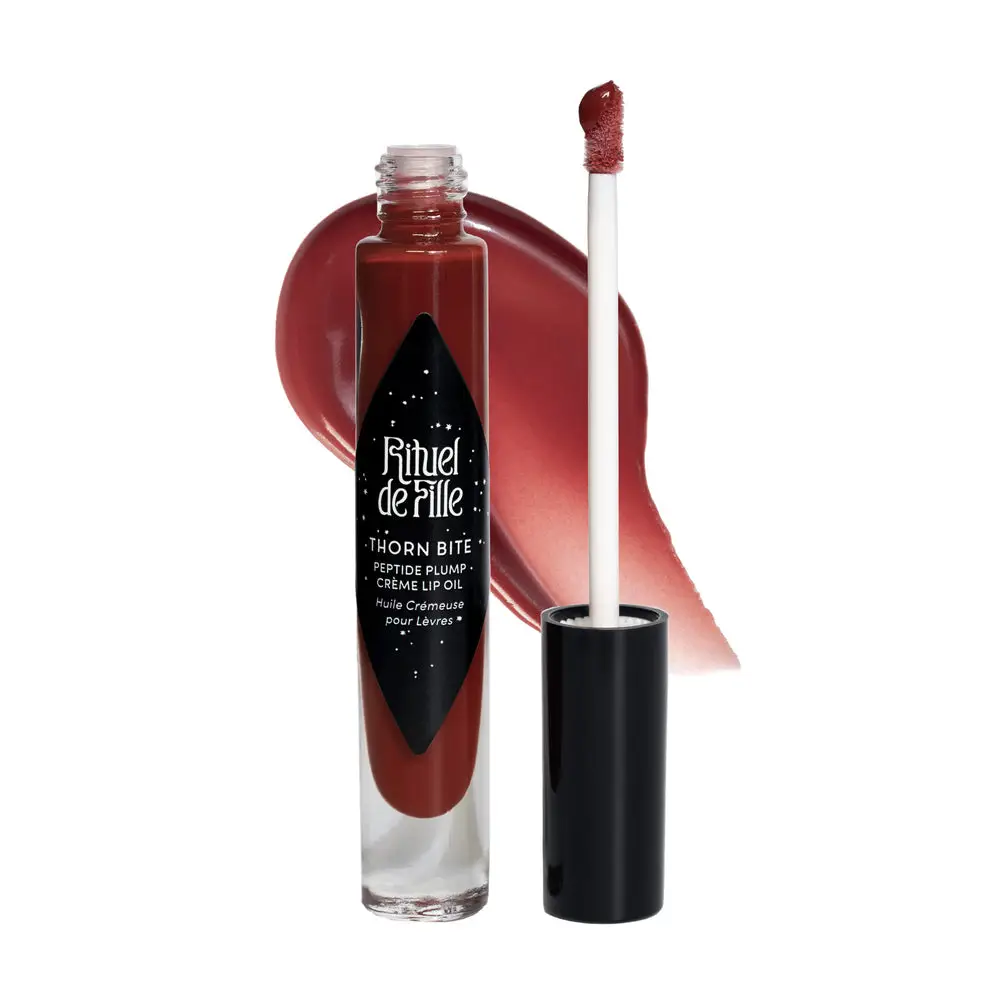 Rituel de Fille Thorn Bite Peptide Plump Crème Lip Oil Rose Bite