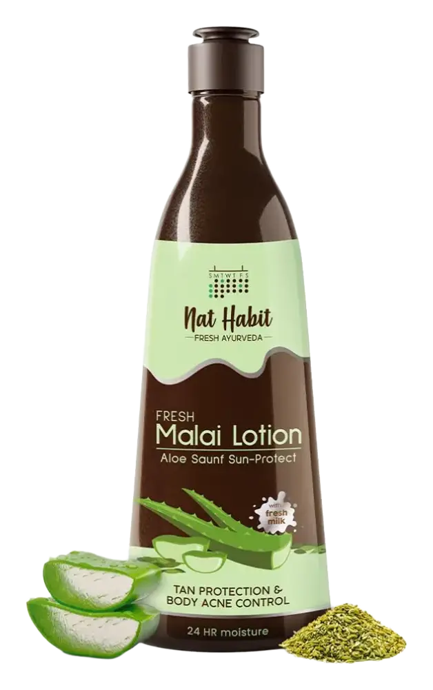 Nat Habit Aloe Saunf Sun Protect Malai Lotion
