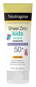 Neutrogena Sheer Zinc Kids Mineral Sunscreen Broad Spectrum SPF 50+