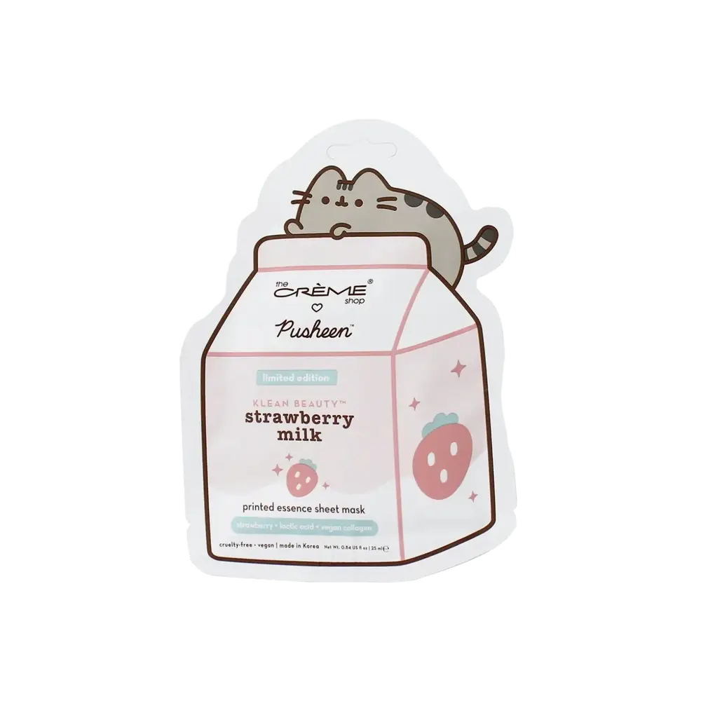 The Creme Shop Pusheen X Klean Strawberry Milk Printed Essence Sheet Mask