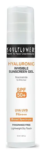 Soulflower Hyaluronic Invisible Sunscreen Gel SPF 50+