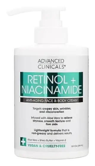 Advanced Clinicals Retinol + Niacinamide Body Lotion