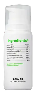 Ingredients Jojoba Body Oil