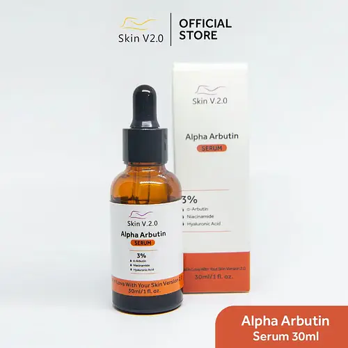 Skin V2.0 Alpha Arbutin Brightening Serum 3% + Hyaluronic Acid + Niacinamide