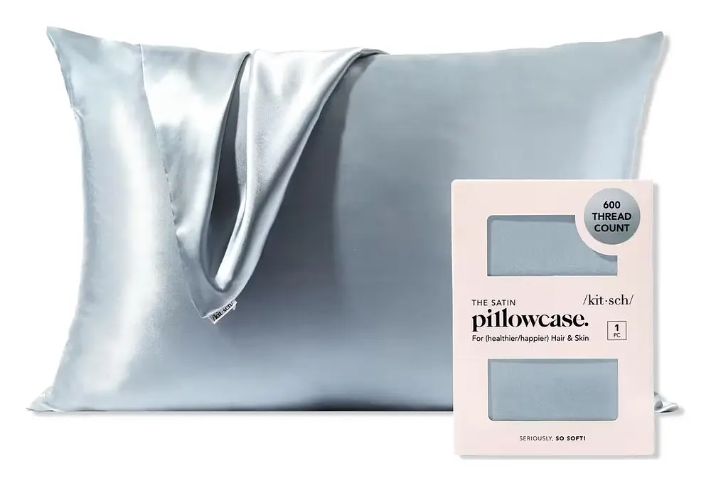 Kitsch Satin Pillowcase Blue Haze