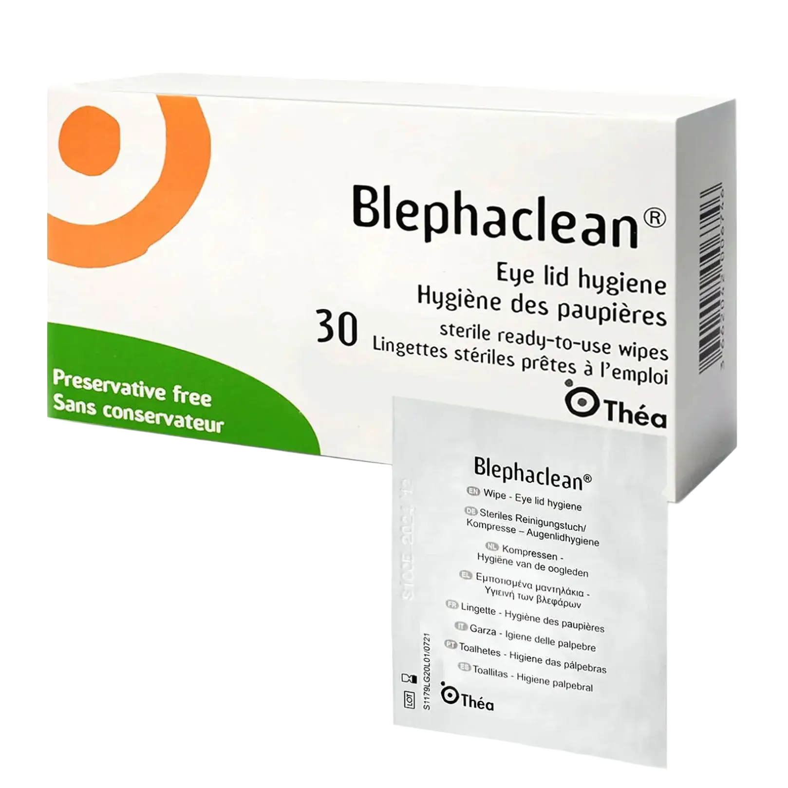 Théa Blephaclean Eye Lid Hygiene Sterile Ready-To-Use Wipes Canada