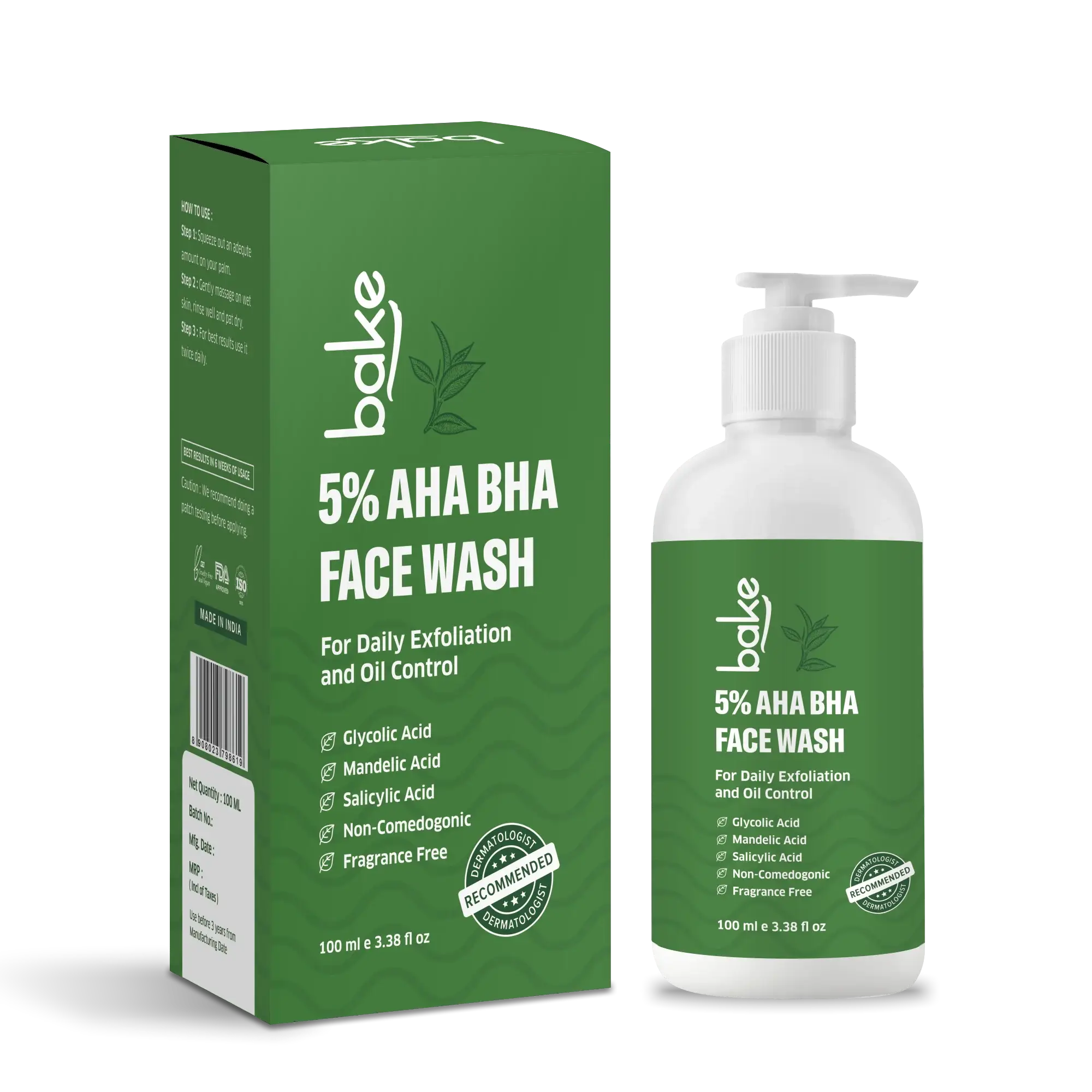 Bake 5% AHA BHA Face Wash