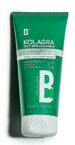 Kolagra Sebum Regulating, Pore Minimizing & Anti-Shine Facial Cleanser with Niacinamide, Vitamin B3 & Salicylic Acid for Oily Skin