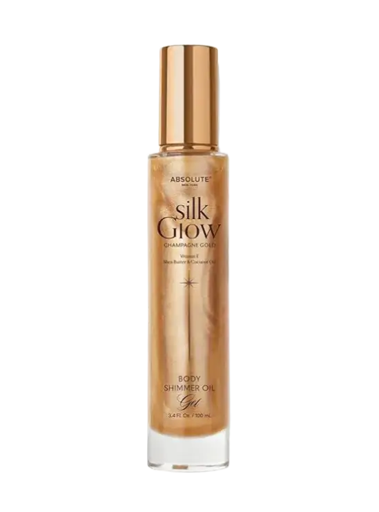Absolute New York Silk Glow Body Shimmer Oil Gel Champagne Gold