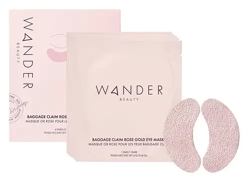 Wander Beauty Baggage Claim Eye Masks Rose Gold