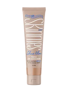 Skinnies Sheer Glow Tinted Gel Sunscreen Light SPF50 Medium, Bronze