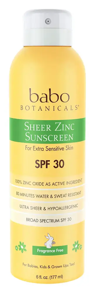 babo botanicals Sheer Zinc Mineral Sunscreen Spray SPF 30