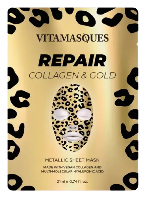 Vitamasques Repair Metallic Sheet Mask (Vegan Collagen and Hyaluronic Complex)
