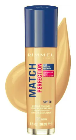 Rimmel London Match Perfection Foundation 100 Ivory