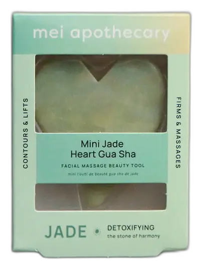 Mei Apothecary Mini Jade Heart Gua Sha Facial Massage Beauty Tool