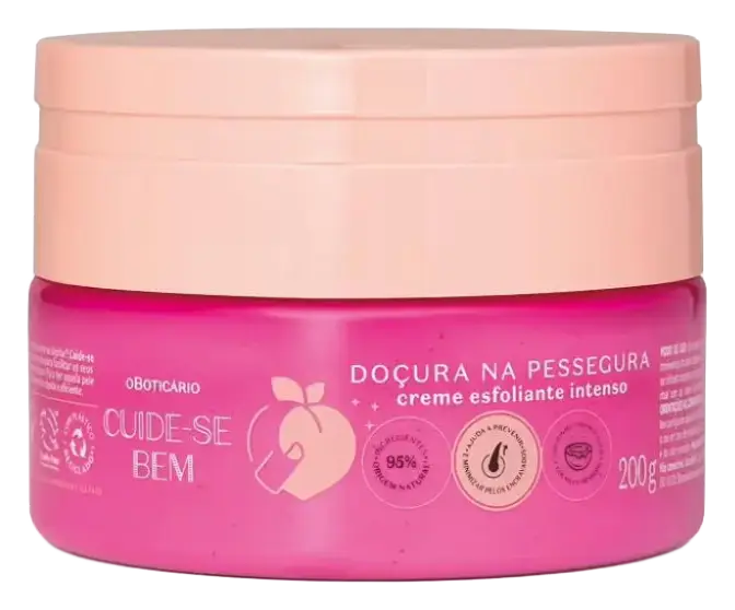 O Boticário Creme Esfoliante Intenso Cuide-Se Bem Doçura Na Pessegura