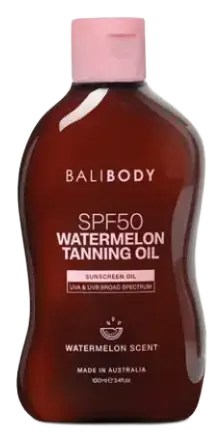 Bali Body SPF50 Watermelon Tanning Sunscreen Oil