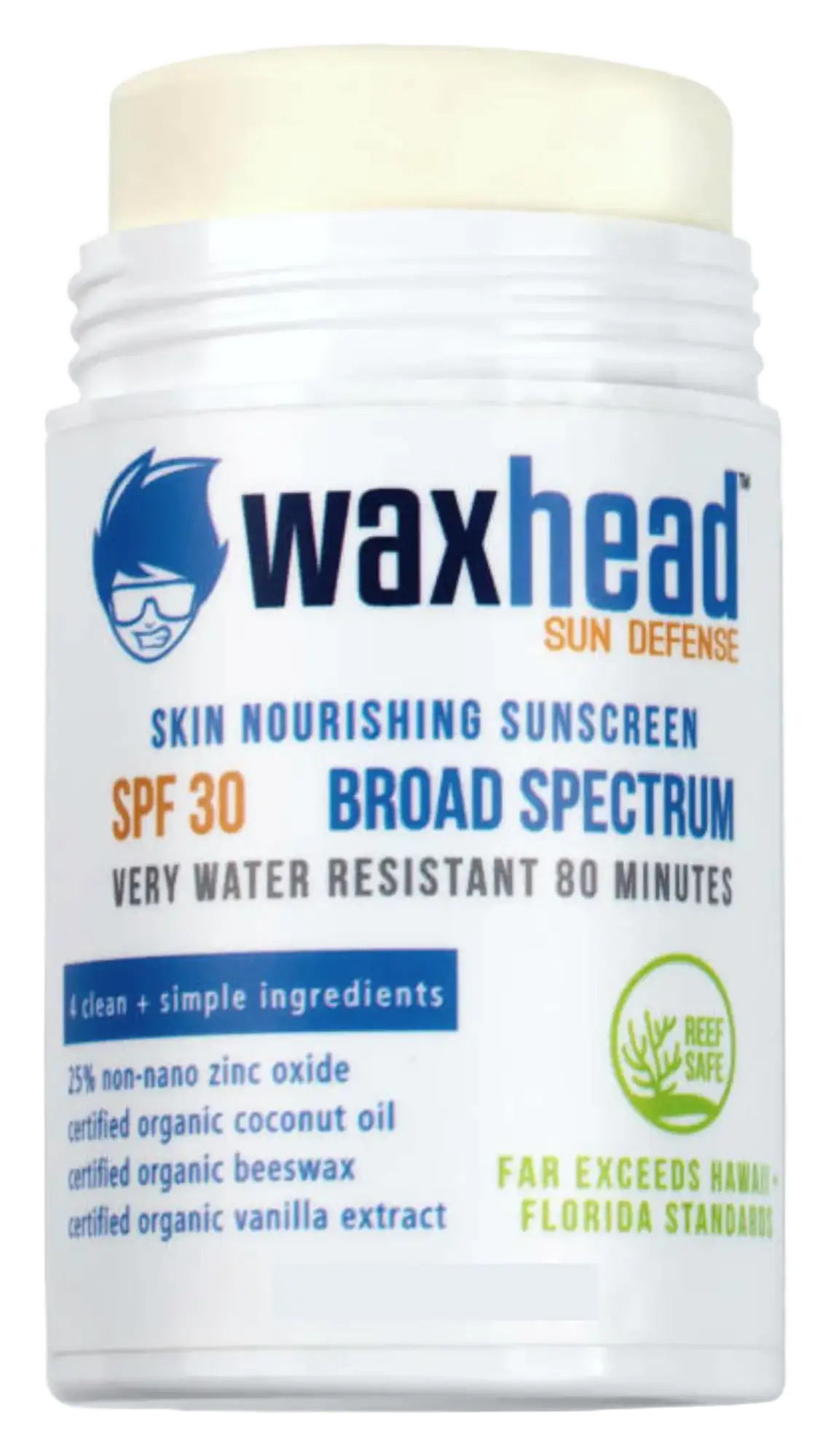 Waxhead Sun Defense Natural Sunscreen Stick SPF 30