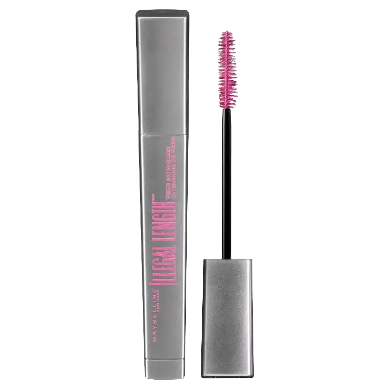 Maybelline Illegal Length Fiber Extensions Washable Mascara Blackest Black