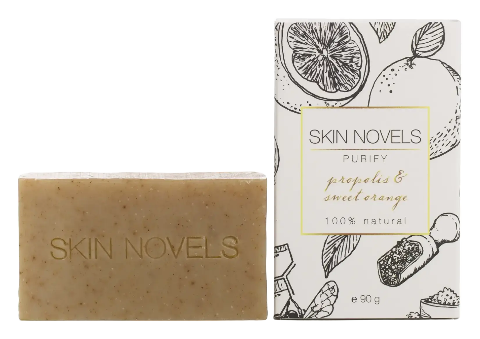 Skin Novels Purify Propolis & Sweet Orange Natural Soap