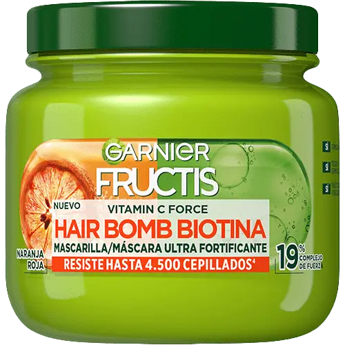 Garnier Fructis Vitamin C Force Hair Bomb Biotina Mascarilla Spain