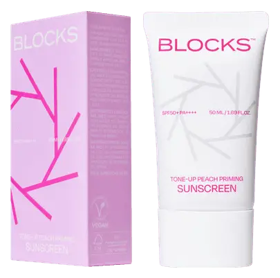 Blocks Tone-Up Peach Priming Sunscreen SPF50+ PA++++