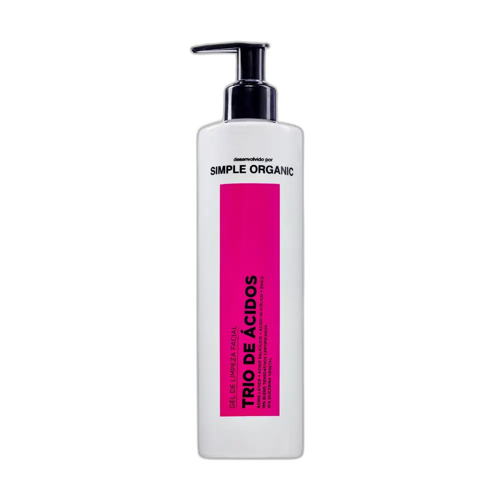 Simple Organic Gel De Limpeza Facial Trio De Ácidos