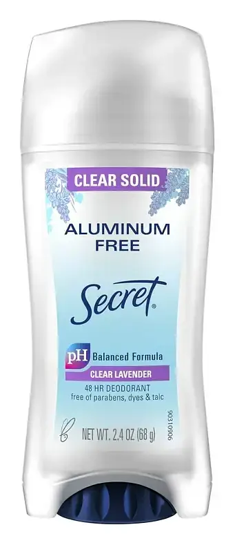 Secret Clear Solid Aluminum Free Deodorant Clear Lavender