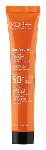 Korff Sun Secret Uniforming Face Fluid With Microencapsulated Pigments SPF 50+ 01 Light