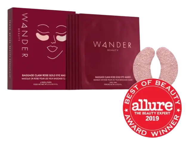 Wander Beauty Baggage Claim Eye Masks Rose Gold