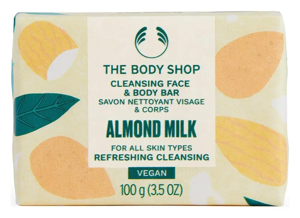 The Body Shop Cleansing Face & Body Bar Almond Milk