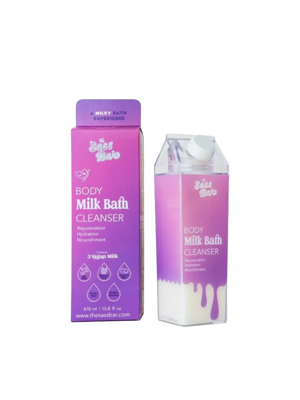 The Sass Bar Body Milk Bath Cleanser Dusk