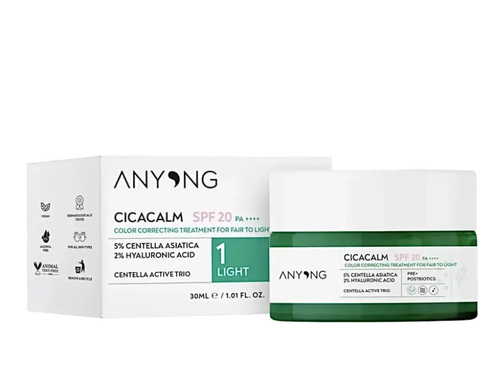 Anyong Cicalm Color Correcting Treatment SPF 20 PA++++ Fair to Light