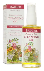 Badger Damascus Rose Face Cleansing Oil For Dry & Delicate Skin