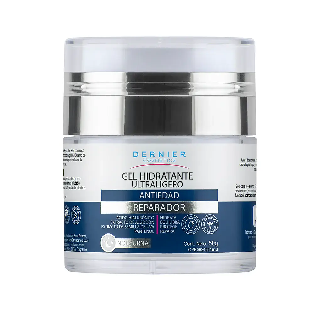 Dernier Cosmetics Gel Hidratante Ultraligero Antiedad Reparador Para La Noche