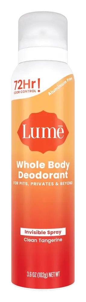 Lume Invisible Spray Deodorant Clean Tangerine