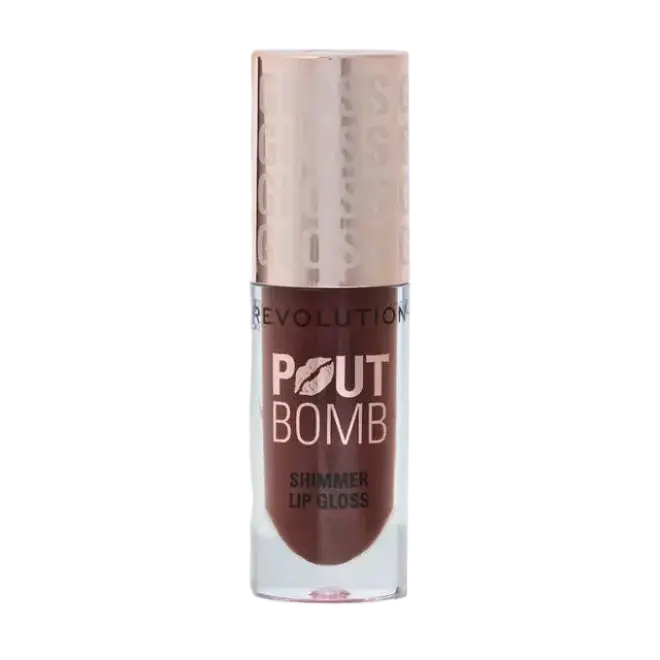 Revolution Beauty Pout Bomb Shimmer Lip Gloss Chocolate Sparkle