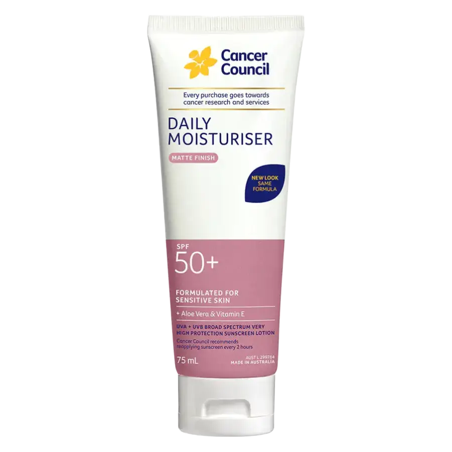 Cancer Council Daily Moisturiser Matte Finish SPF 50+ Invisible