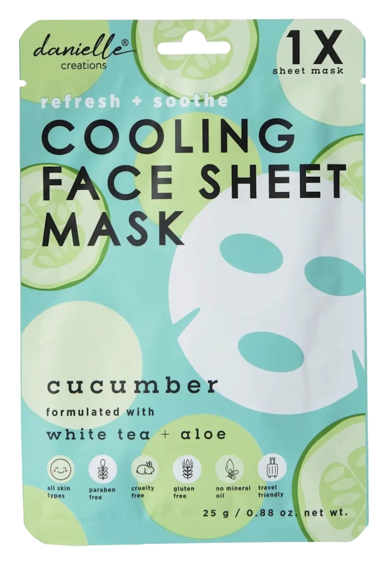 Danielle Creations Face Sheet Mask Cooling Cucumber