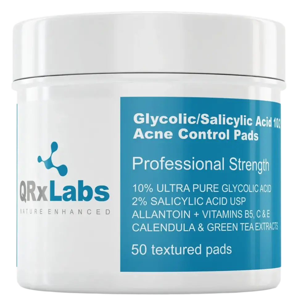 QRxLabs Glycolic/Salicylic Acid 10/2 Acne Control Pads