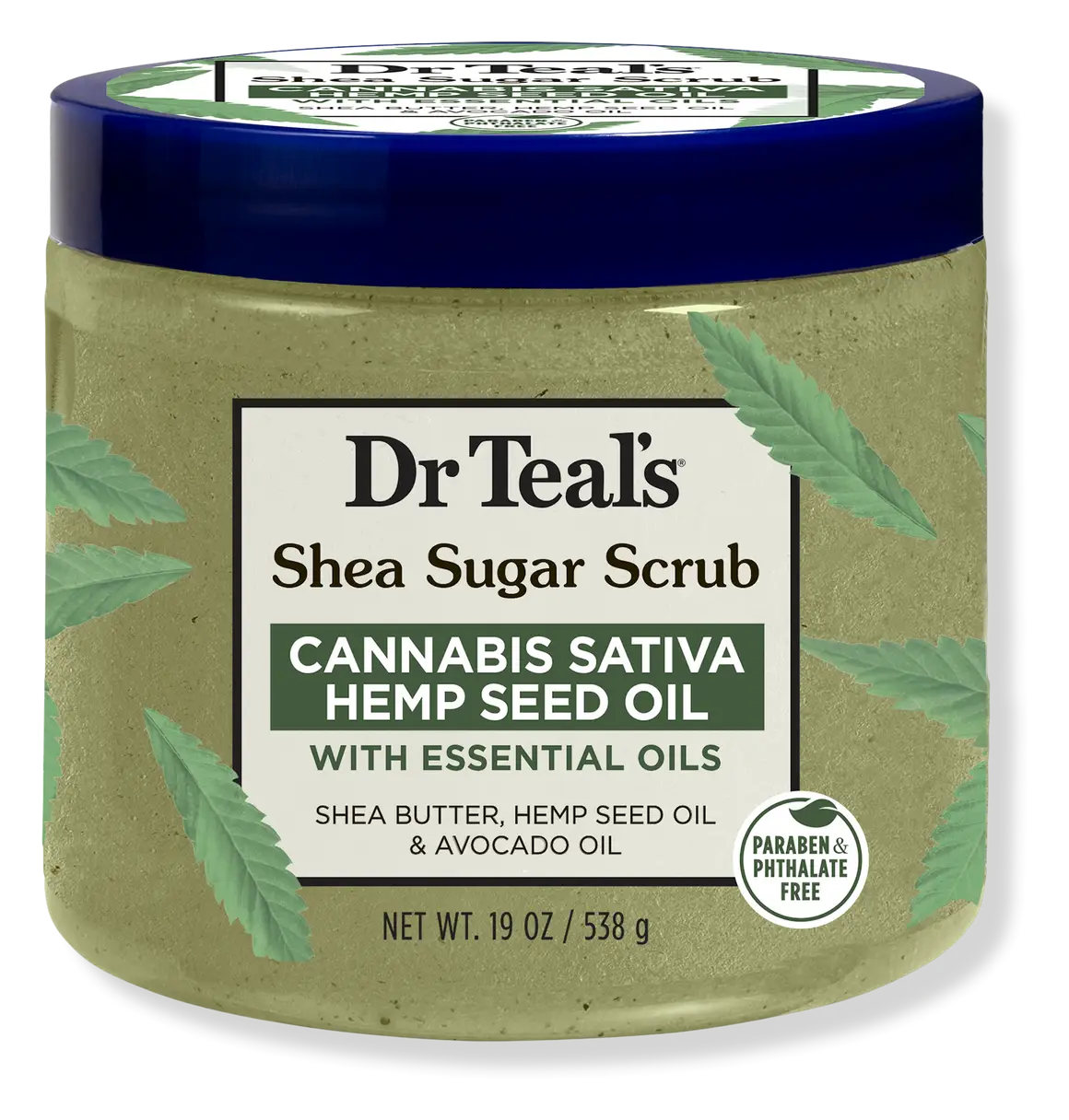 Dr Teal’s Shea Sugar Scrub Cannabis Sativa Hemp Seed Oil