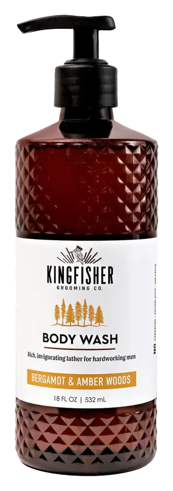 Kingfisher Grooming Co. Bergamot And Amber Woods Body Wash