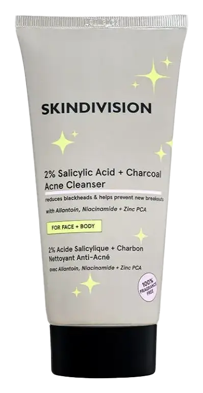 SkinDivision 2% Salicylic Acid + Charcoal Acne Cleanser