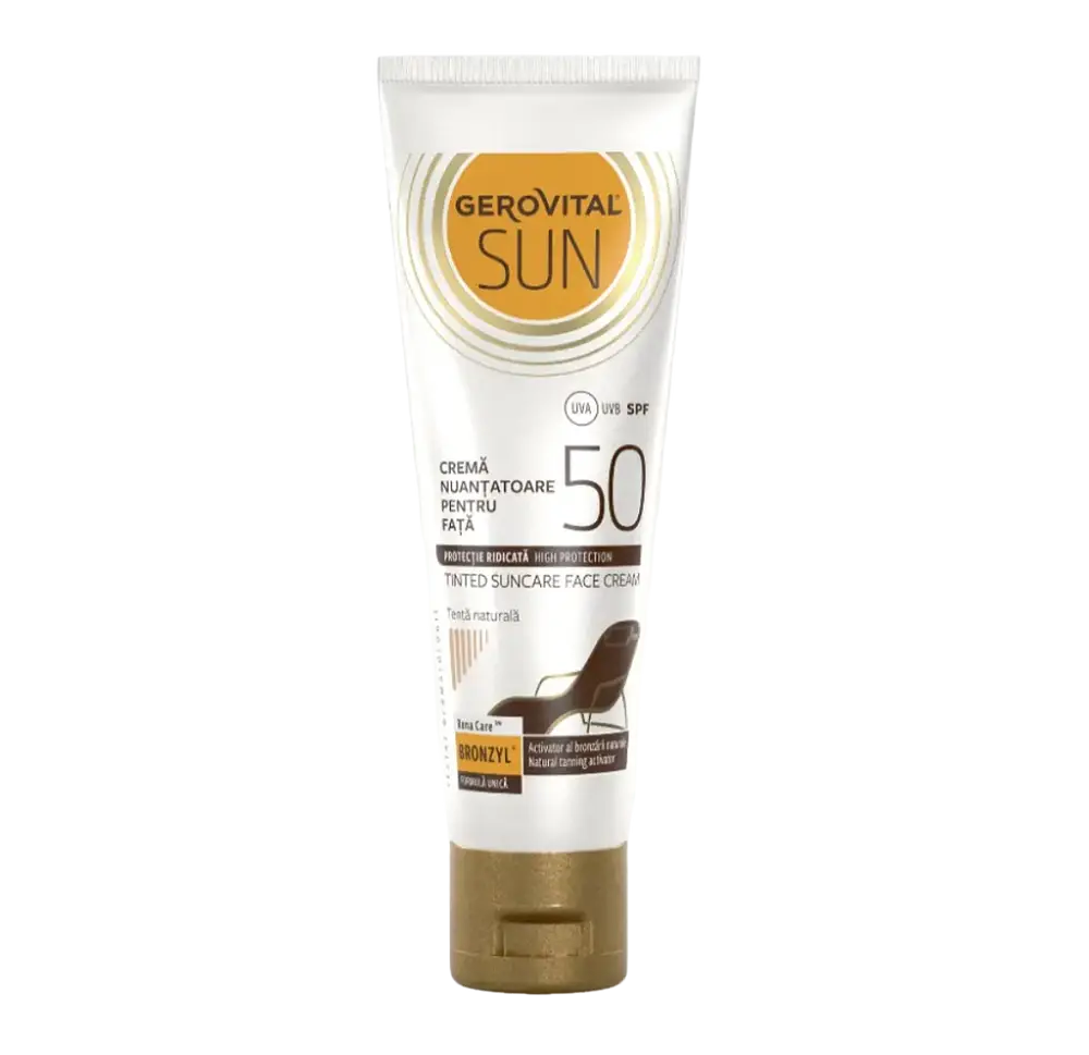Gerovital Tinted Suncare Face Cream SPF 50